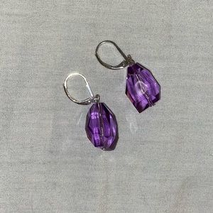 Purple Gem Earrings